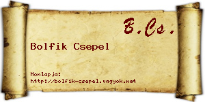 Bolfik Csepel névjegykártya